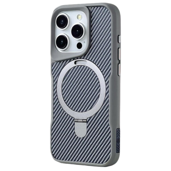 Funda MagSafe 360 ​​de Fibra de Carbono para iPhone 16 -16 Pro - 16 Pro Max