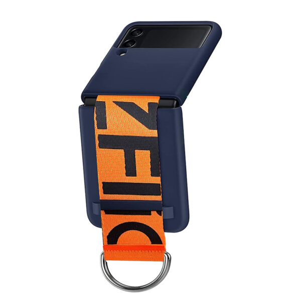 Case de Silicona con correa para Galaxy Z Flip3 Azul_
