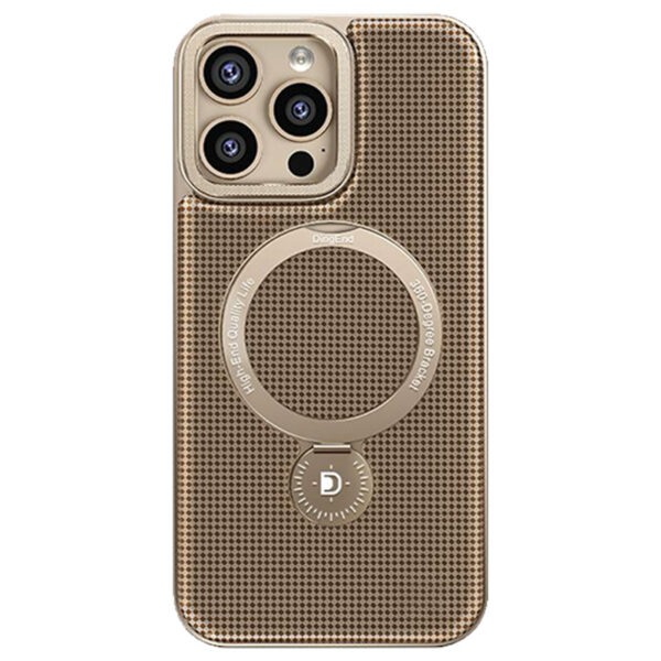 Case de cuero PU con soporte textura de diamante iPhone 16 - 16 Pro - 16 Pro Max - Image 2